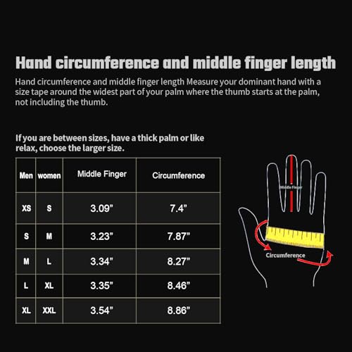 FanVince Winter Touchscreen Thermal Gloves for Men & Women - Black-Gray, Small/Men & Medium/Women