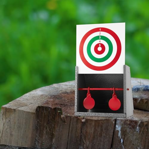BB Gun Target Trap with Catch Box & 20 Paper Targets - Grey