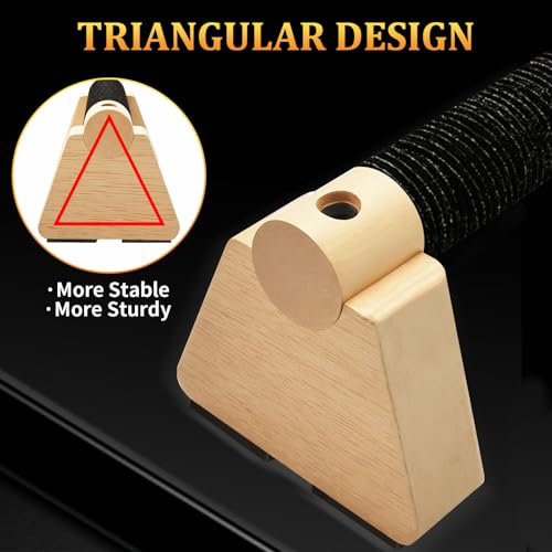 Wooden Parallettes Push Up Bars - 20cm Non-Slip Base