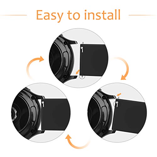 20mm Soft Silicone Replacement Strap for Amazfit - Black, Large