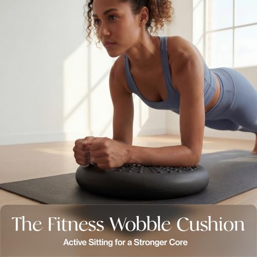 Wobble Cushion Wiggle Seat - Core Balance Disc 13" - Black