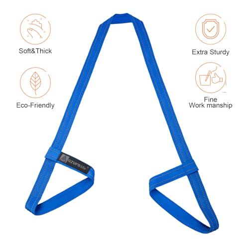 Yoga Mat Sling Strap - Easy-Cinch Carrying Holder for Yoga Mats - Blue