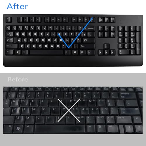 Korean Keyboard Stickers - Transparent Background with Blue Letters - 2 Pack