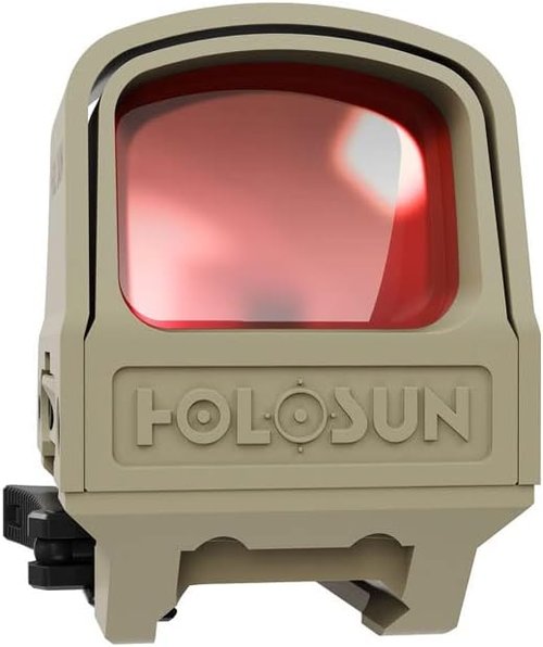 HOLOSUN 510C Open Reflex Sight - Multi-Reticle 2 MOA Dot & 65 MOA Circle - Solar FailSafe, Shake-Awake, Red/Green