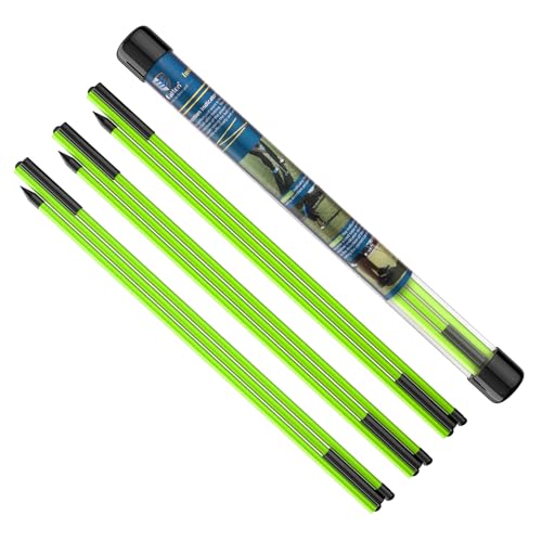 MoKo Golf Alignment Sticks 3-Pack 48in Collapsible, Green – Training Aids for Aiming, Posture & Putting