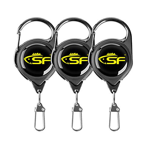 Fly Fishing Zinger Retractor - 3 Pack, Black