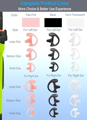 Soft Earmold for Acoustic Tube Earpiece - Pale Pink, Left Ear, Medium