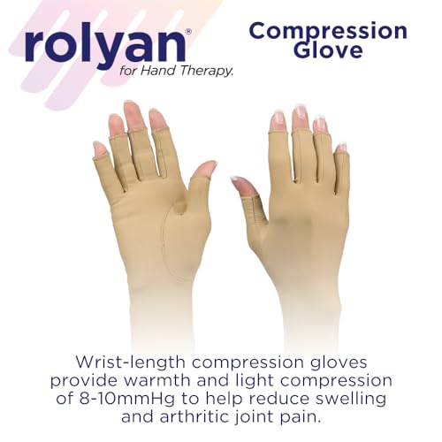Rolyan Left Small Fingerless Compression Glove for Arthritis & Carpal Tunnel