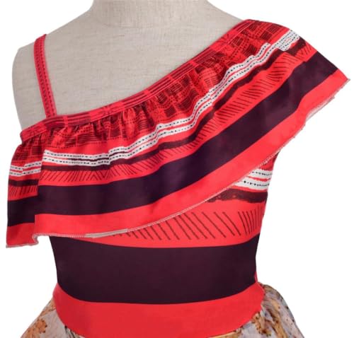 Dressy Daisy Girls One-Shoulder Ruffle Swimsuit with Accessories, Multicoloured 3-4T