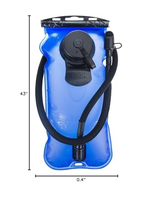 WACOOL 3L 3Liter 100oz BPA Free EVA Hydration Pack Bladder, Leak-Proof Water Reservoir (Blue(Double Opening))