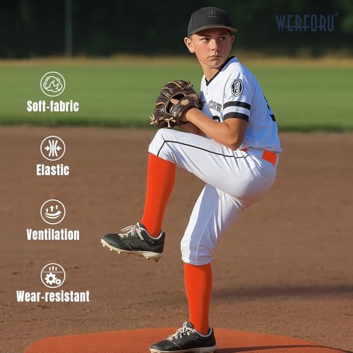 Baseball Socks & Adjustable Nickel-Free Belt - G-Orange