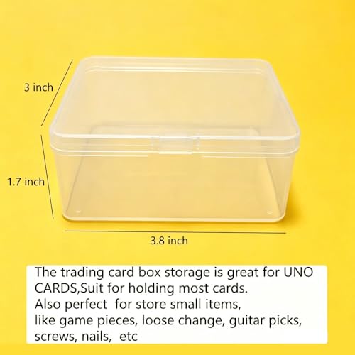3PCS Clear Card Case for UNO Cards - Plastic Storage Box