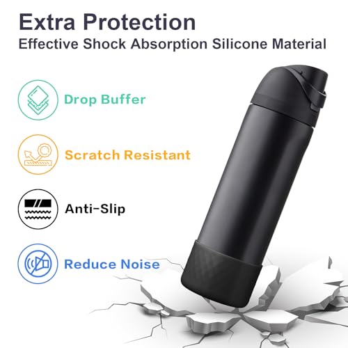 Silicone Water Bottle Boot - 2PCS Protective Anti-Slip Sleeve for Owala 24oz, 32oz, 40oz