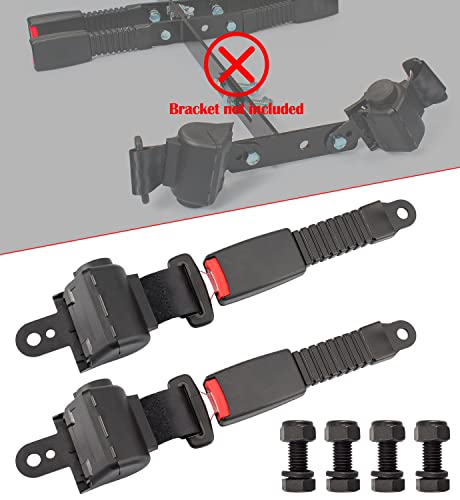 Universal Golf Cart Seat Belts Retractable 2-Pack for EZGO, Club Car, Yamaha, UTV