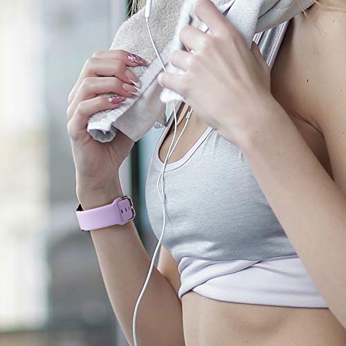 20mm Quick Release Silicone Watch Band for Smart Watches - Violet - Small