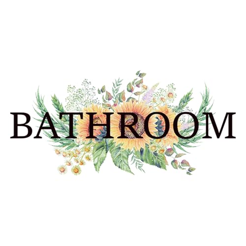 Laundry Room Stickers Bathroom Pantry Signs Vinyl Green Flowers Wall Decal Wall Quote Sticker for Laundry Room Decor(Laundry+Panty+Bathroom)