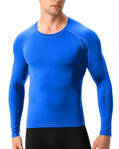 Men's Compression Long Sleeve Athletic Shirt - Workout Base Layer