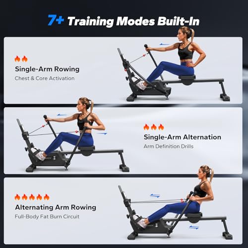 Rowing Machine RS3 - Sculls Style with 16 Levels of Resistance
