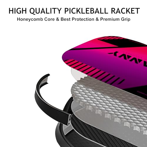OLANNY Gradient Graphite Pickleball Paddles Set - Premium Fiber Face & Honeycomb Core