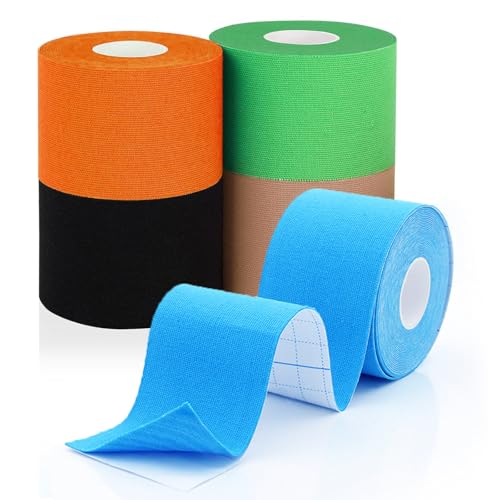 Colorful Kinesiology Tape - 5 Rolls 1.5inx16.4ft Athletic Tape