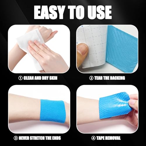 ANAMPION Extra Wide Kinesiology Tape Precut Strips 4" x 10" (10Pcs) Flesh