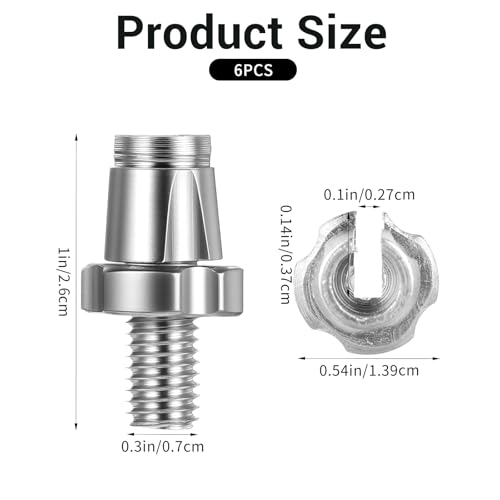 M7 Bike Brake Cable Adjusting Screws - 6 Pack Aluminum Alloy Bicycle Bolts