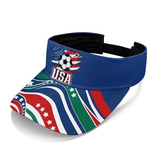 2026 World Cup Visor Hat - USA Soccer Fan UV Protection Cap
