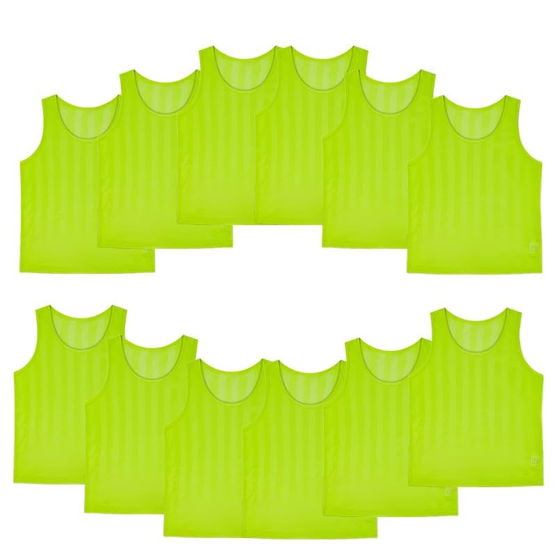 12-Pack Soccer and Basketball Scrimmage Vests for All Ages