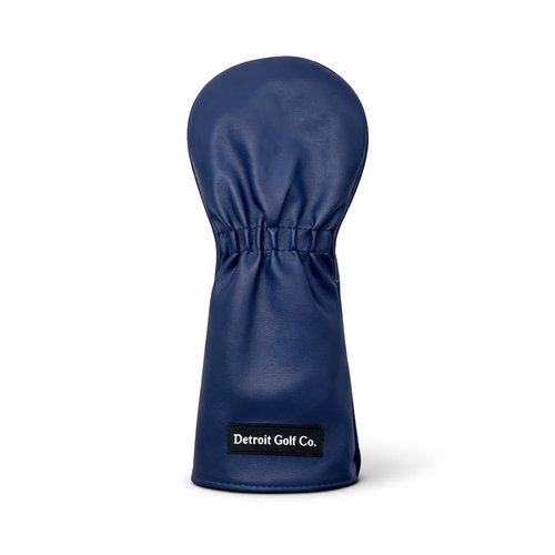 Leather Golf Headcovers Set of 3 – Driver (1), Fairway Wood (W) & Hybrid (H) – Premium Retro PU Leather Golf Club Head Covers – Fits 460cc – Detroit Golf Co.