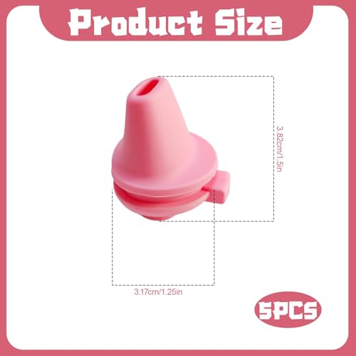 5 Pack Bite Valve Replacement for Ello Cooper Water Bottles - Silicone Spouts