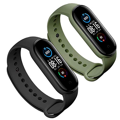 Replacement Bands for Xiaomi Mi Band 5/6/7 & Amazfit Band - Black, Blue, Navy, Green, White