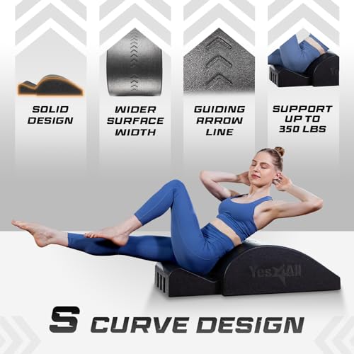 Foldable Pilates Spine Corrector - Core Strengthening & Stretching - Basic Black