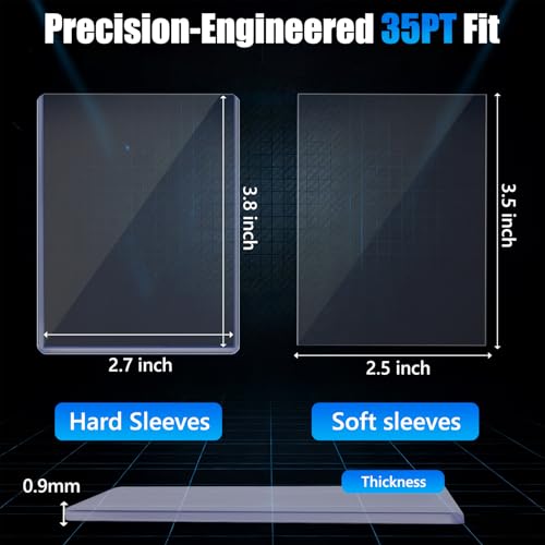 50 Top Loaders & 50 Soft Penny Sleeves Bundle for Card Protection