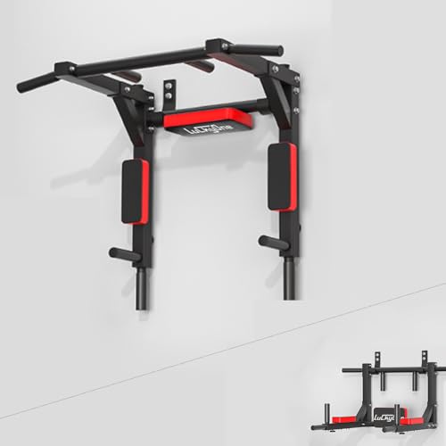 Wall Mounted Pull Up Bar - Heavy Duty Chin Up & Dip Station