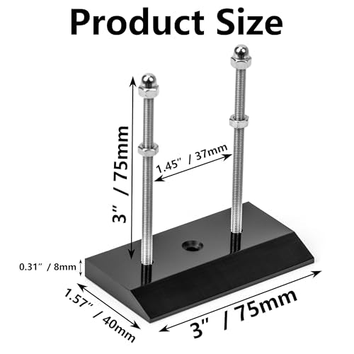 2 Pack Skateboard Wall Mount - Black Display Hanger for Skis, Snowboards & More