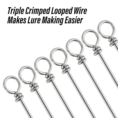 Stainless Steel Spinner Shaft Wire Lure Making Supplies - 30 Pack, 6.3" x 0.031"