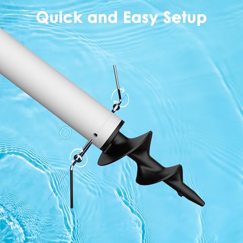 2 Pack Dock Auger Kit, Sailpref Sand for PVC Tubing Sandbar Anchor,