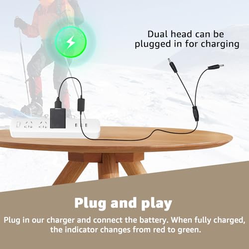 8.4V USB Dual-Port Charger for Heated Gloves and Gear