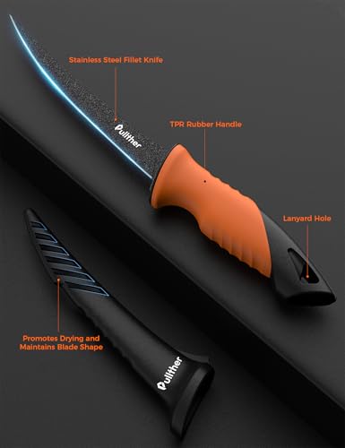 7 Inch Stainless Steel Fillet Knife for Fish - Lightweight & Sharp