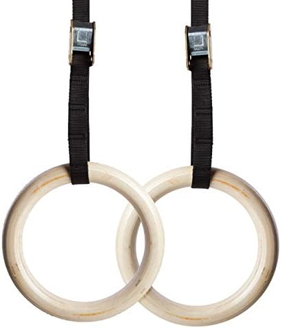 Skiennix Wood Gymnastic Rings - Olympic Strength Training Equipment | Durable & Adjustable