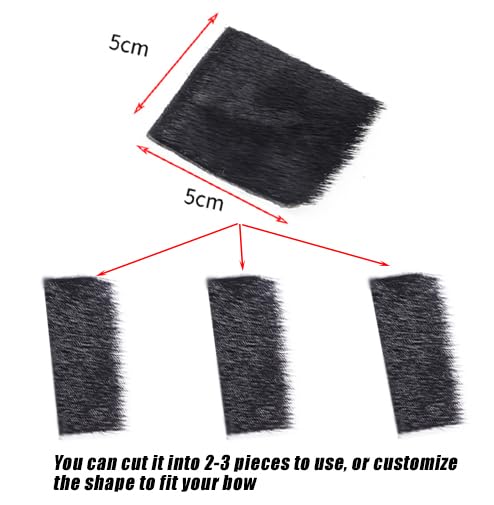 SPG Archery Hair Arrow Rest - 4 Packs All-Natural Fur Adhesive Shelf