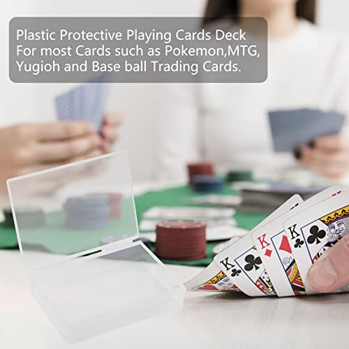 Clear Playing Card Storage Case - 2 Pack, Compact Plastic Deck Holder
