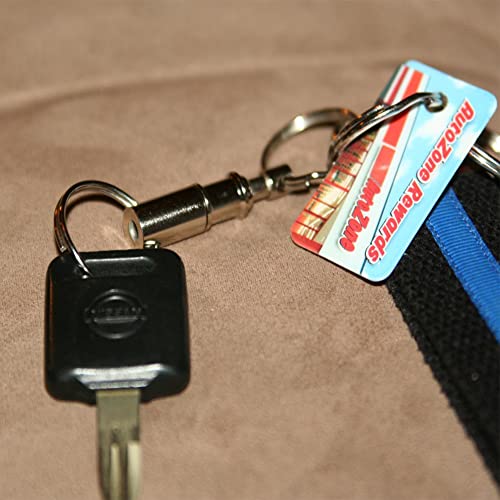 3 Pack Quick Release Detachable Keychain - Dual Pull Apart Metal Key Ring