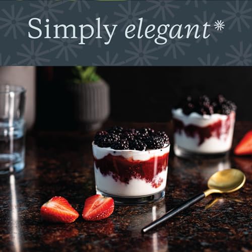 Vikko 7 oz Glass Dessert Bowls Set of 12 – Small Parfait Cups, Stackable Custard Cups, 3.2" x 2.2"
