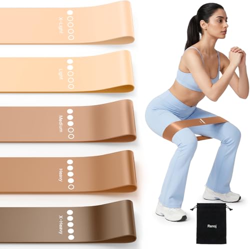 5-Pack Resistance Bands Set for Strength Training - Brown