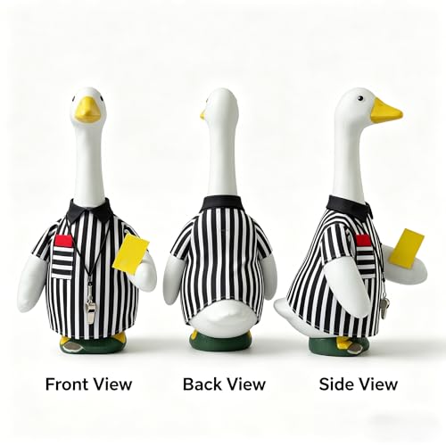 23" Soccer Referee Goose Outfit - Fun Lawn Decoration with Whistle & Cards