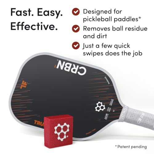 Paddle Eraser for Pickleball - Black, 1-Pack - Fast & Easy Cleanup