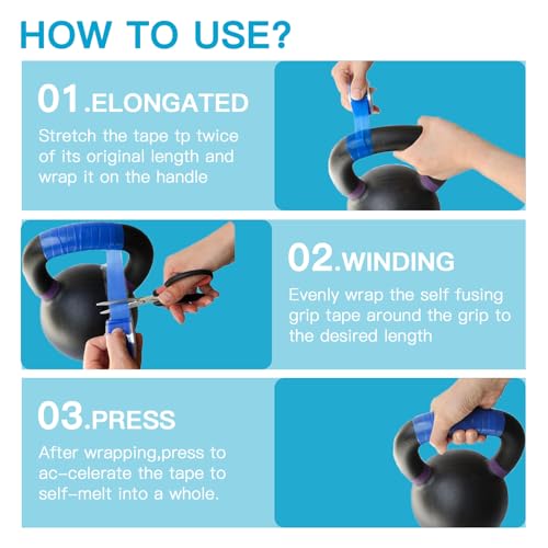 Self-Fusing Silicone Grip Tape for Sports Equipment - 10 FT