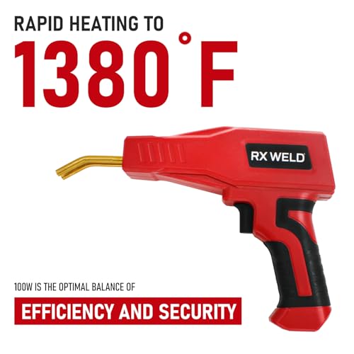 RX WELD Plastic Welder, 2 in 1 Welding Kit Repair Welder Kit 1000PCS Hot Stapler for Car Bumper Cracks, Kayaks, Plastic Toys, Patent Number D1052628