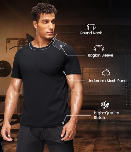 Men's Sauna Shirt Waist Trainer Vest - Large, Black